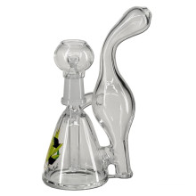 Glas-Konzentrat-Öl-Recycler für Tabak-Bubbler mit Downstem (ES-GB-262)